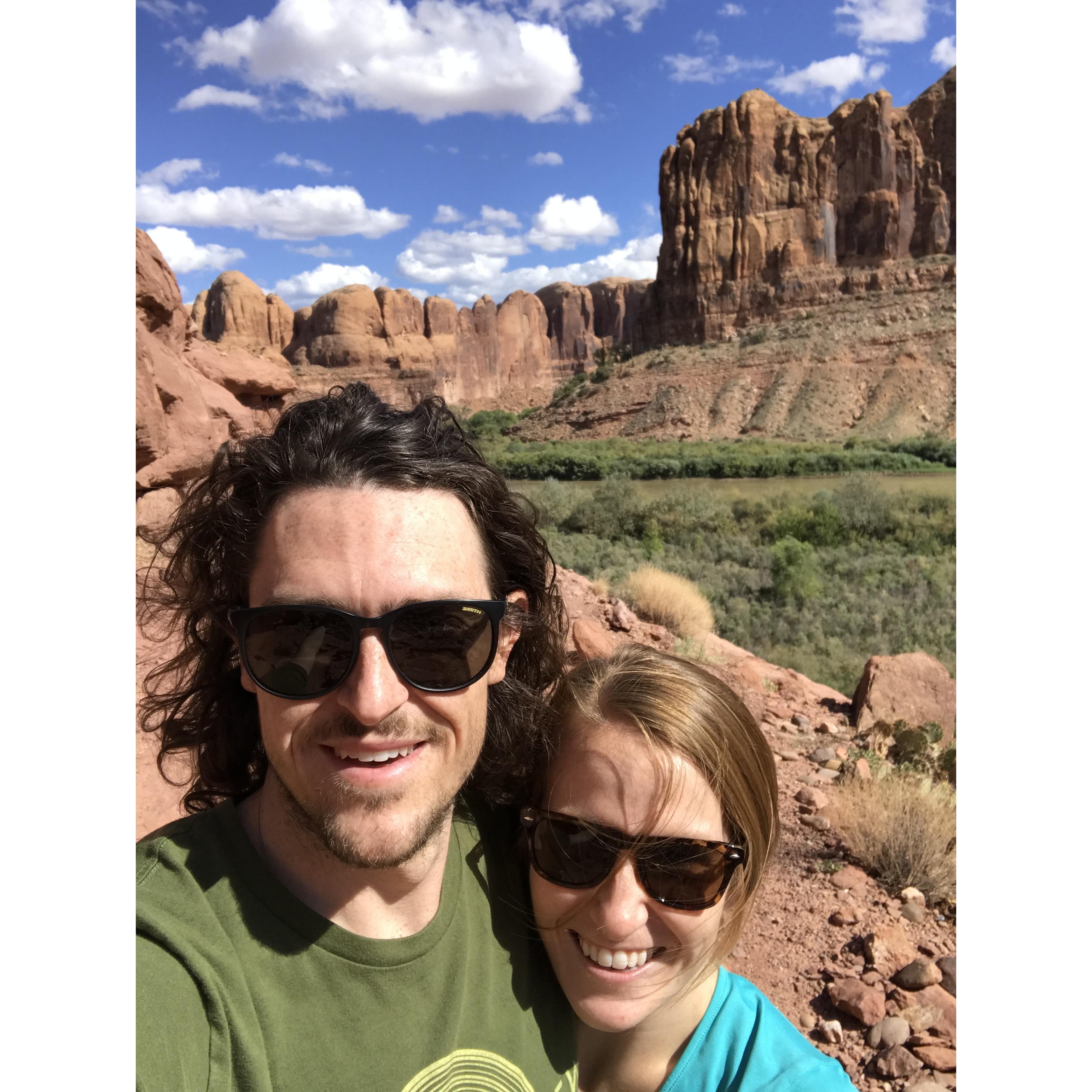 A backpacking trip in Moab.