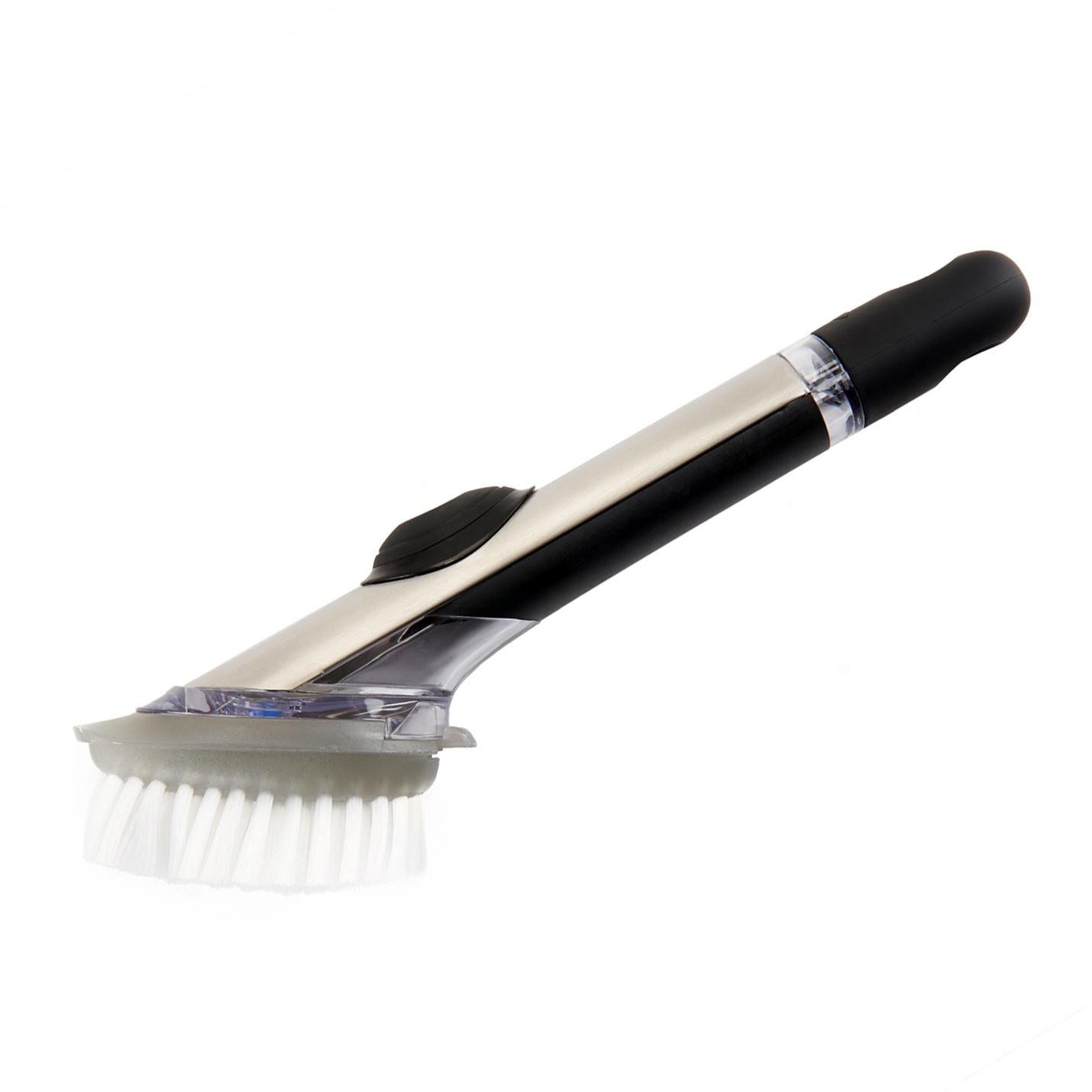OXO SteeL Soap Dispensing Dish Brush 10 In