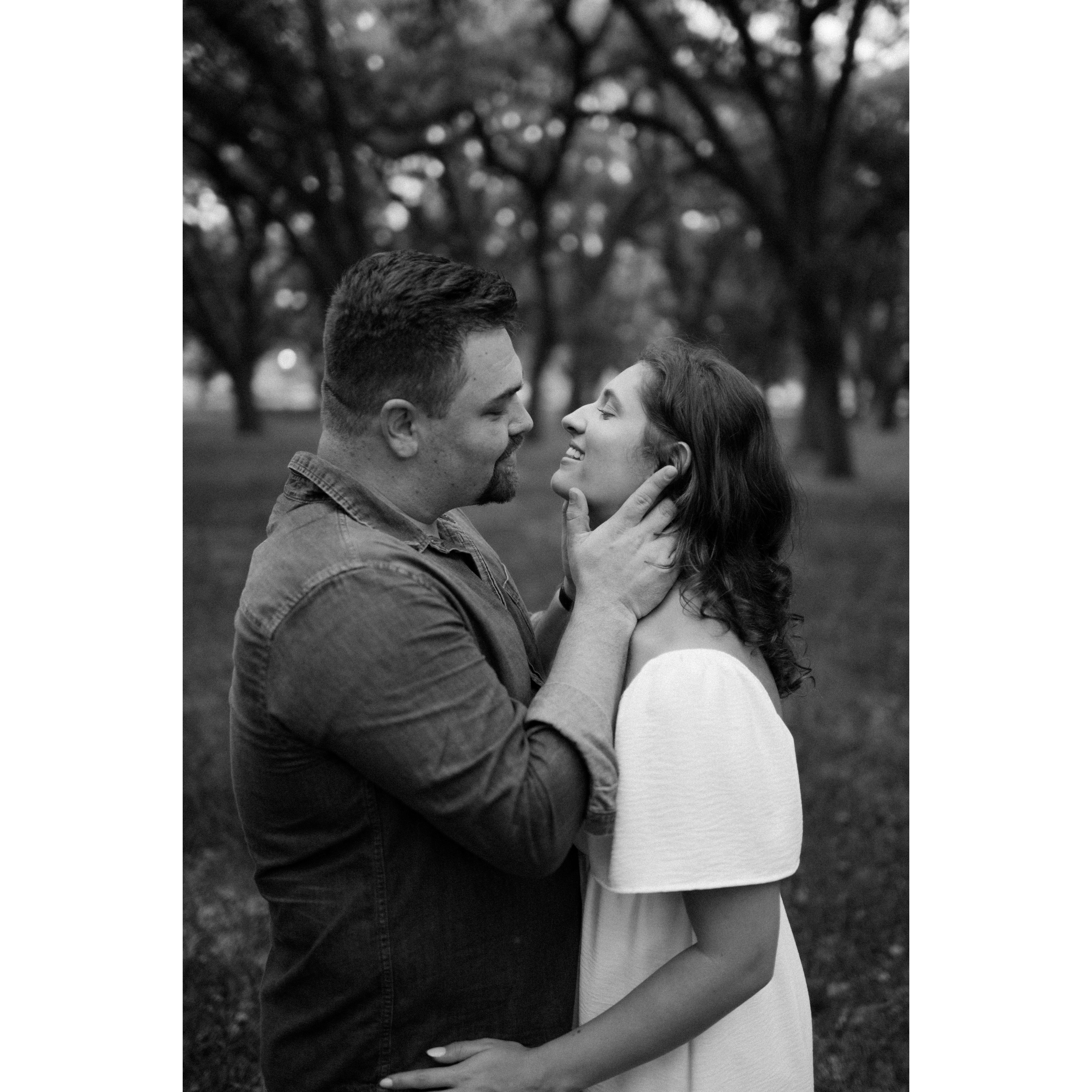 Engagement photos at Rice. We both said we felt out of a scene from Bridge to Teribithia with all of the trees.