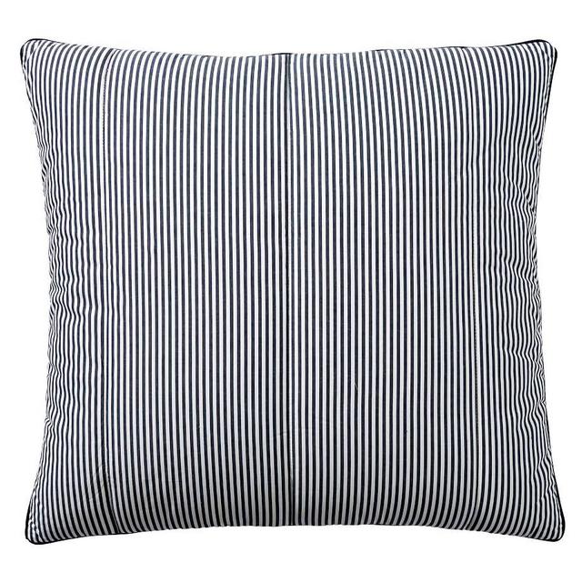 Wheaton Stripe Percale Shams, Euro, Navy