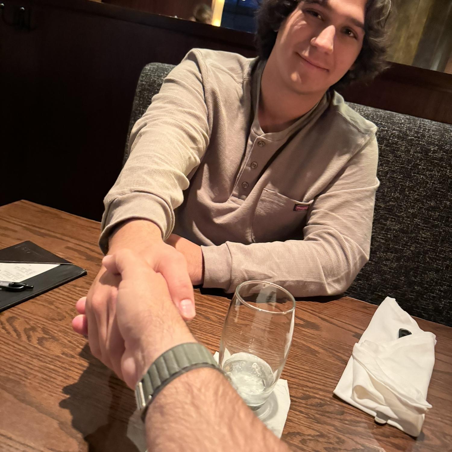 TJ took her Dad to dinner to ask for his Blessing, After a very long conversation, he gave his blessing!