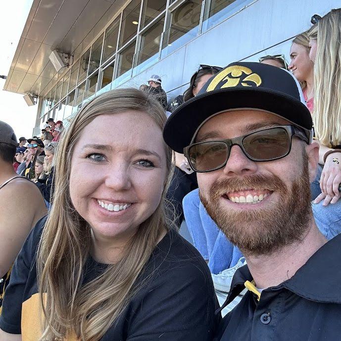Our second date. We went to Iowa City to watch the Hawkeyes! 2024