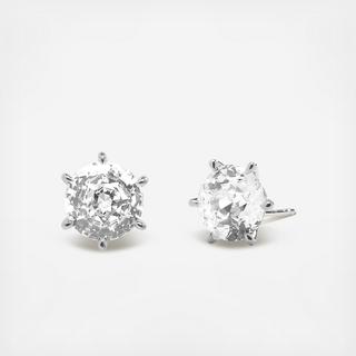 8mm Solitaire CZ Stud Earrings