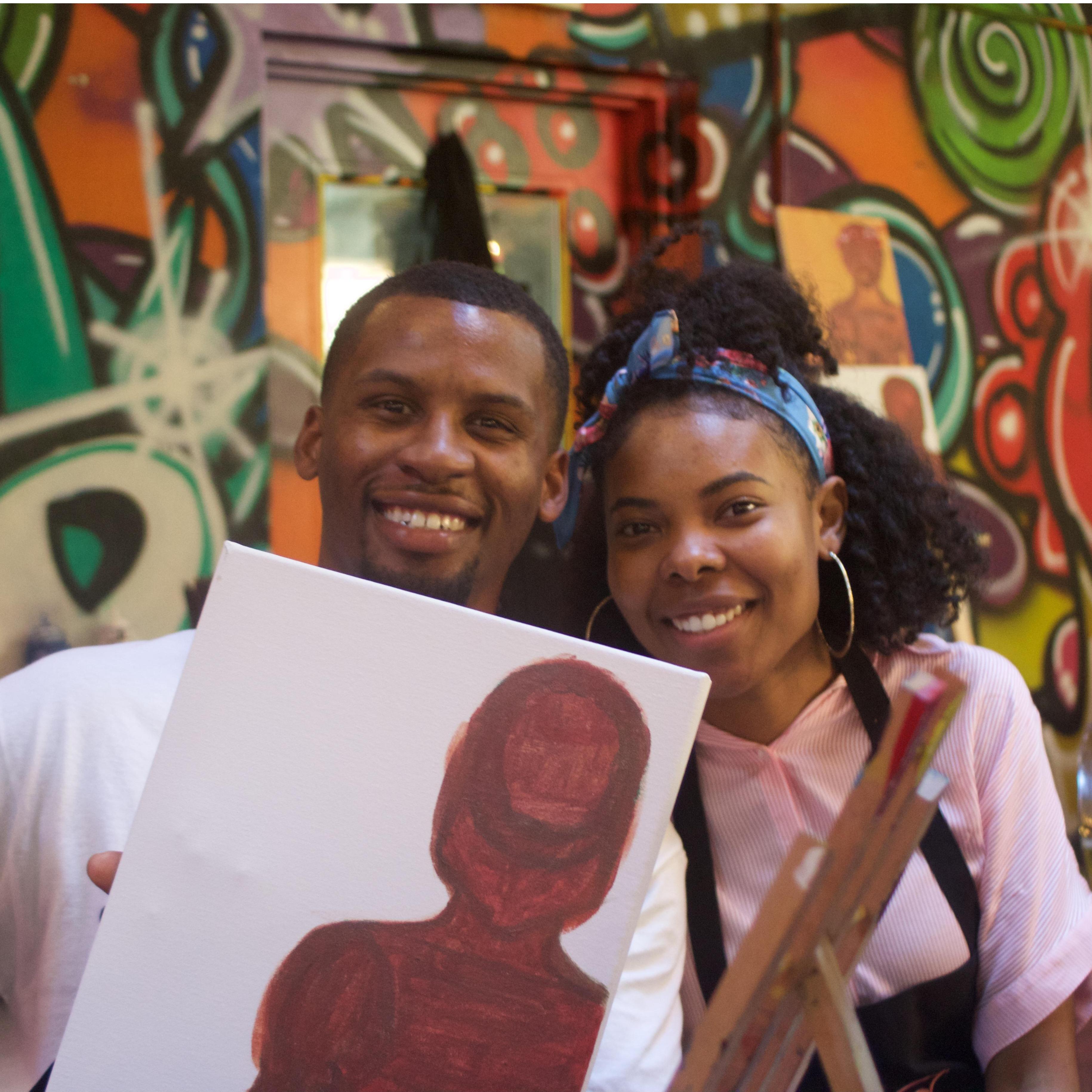 Sip and Paint in Harlem, NY (that wasn't the finished product)