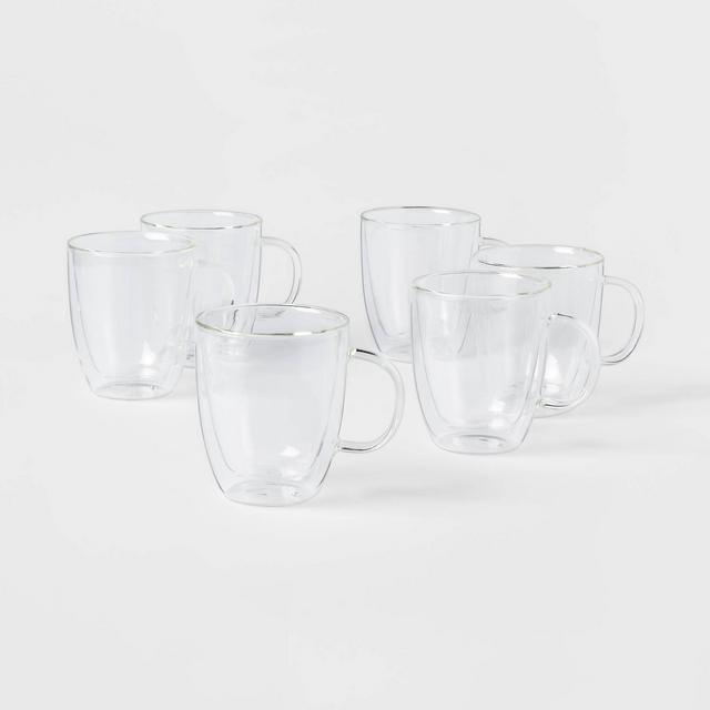 12oz 6pk Glass Mugs - Threshold™