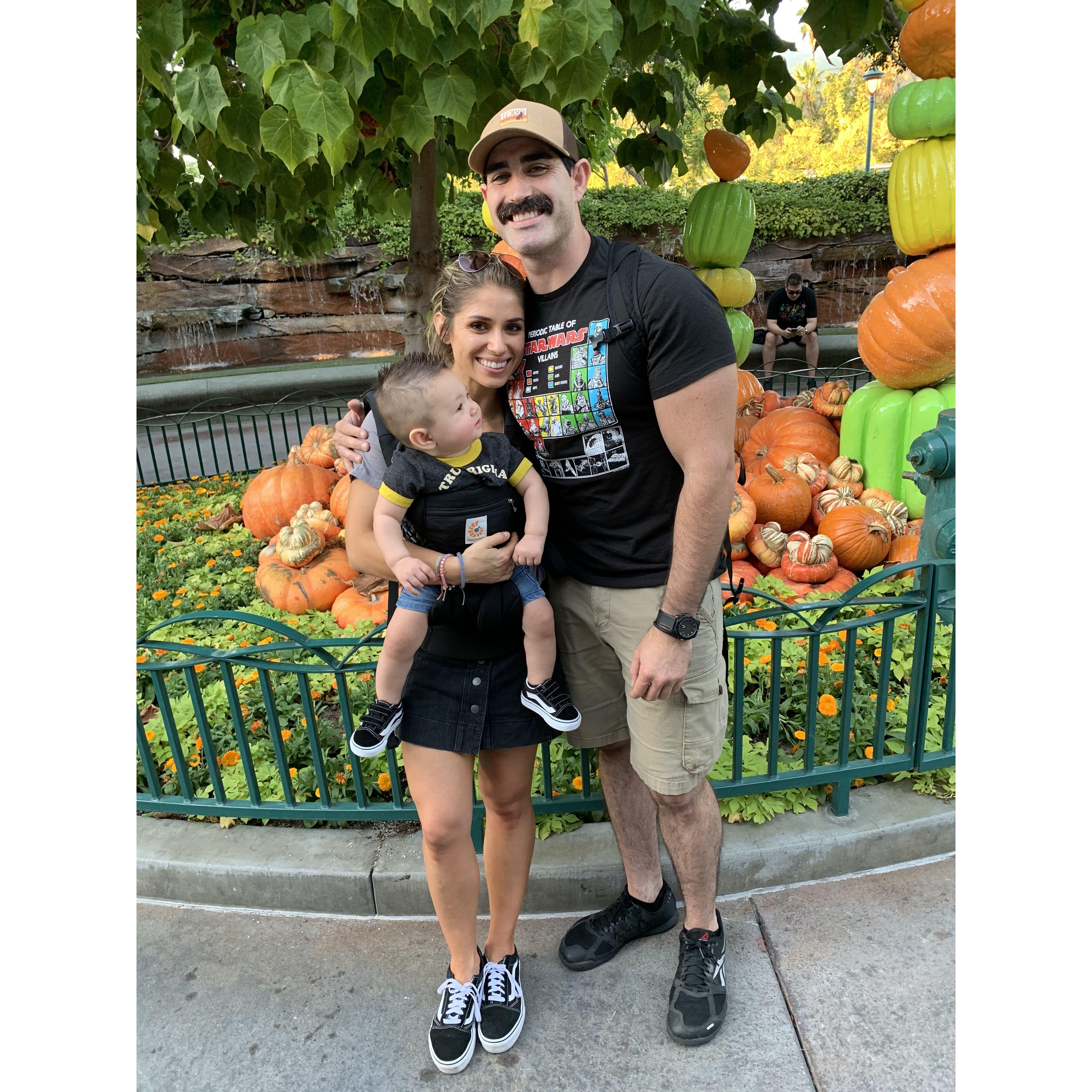 Disneyland with our rental baby Lorenzo