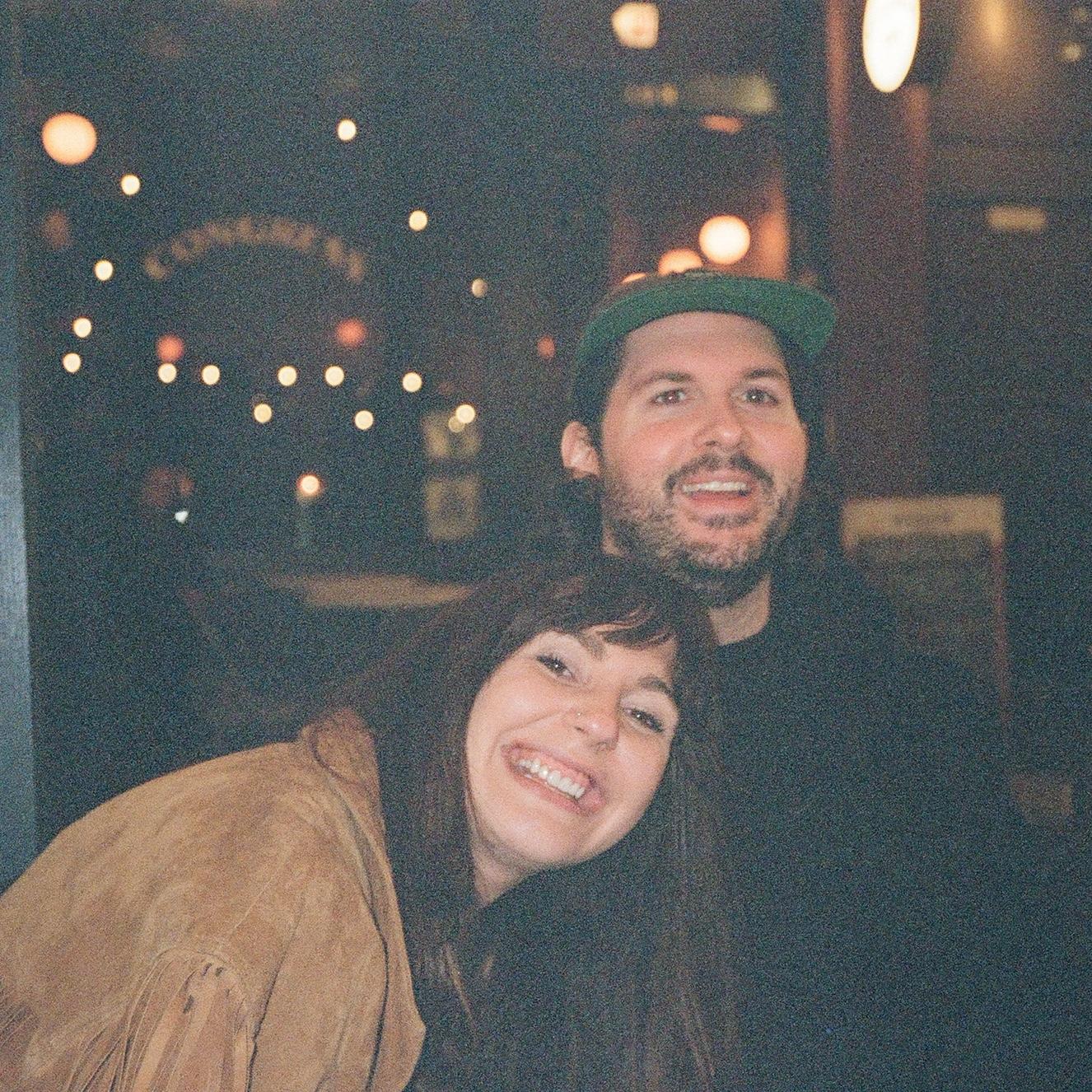 One of our first and favorite photos together outside of Congress Bar.