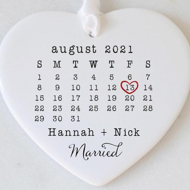 MARRIED Ornament- Wedding Gift- Our First...