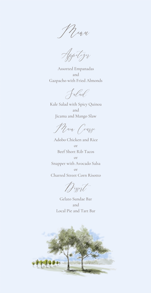 Rieden | Light Oatmeal | Zola Wedding Menus