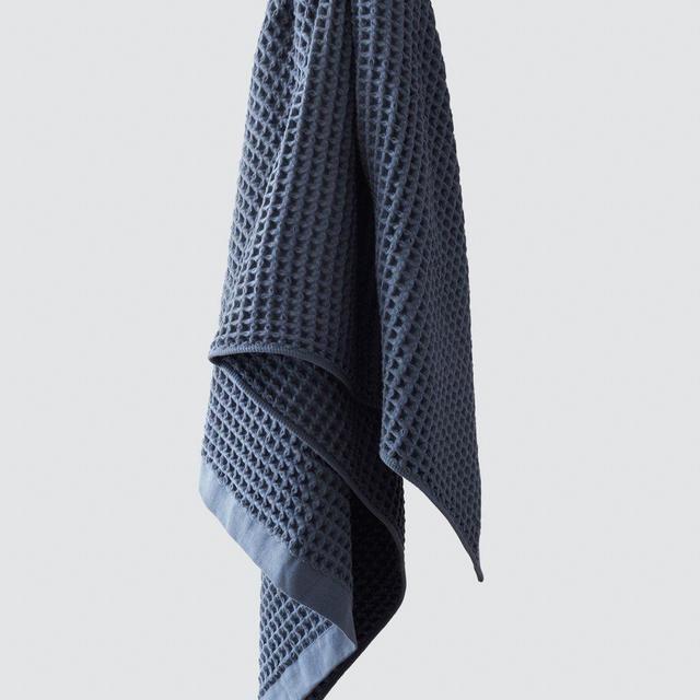 Imabari Waffle Towels: Indigo 2 bath towel set - The Citizenry
