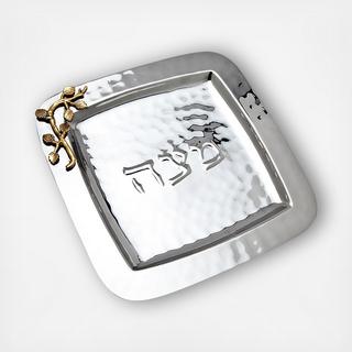 Leaf Matzah Plate
