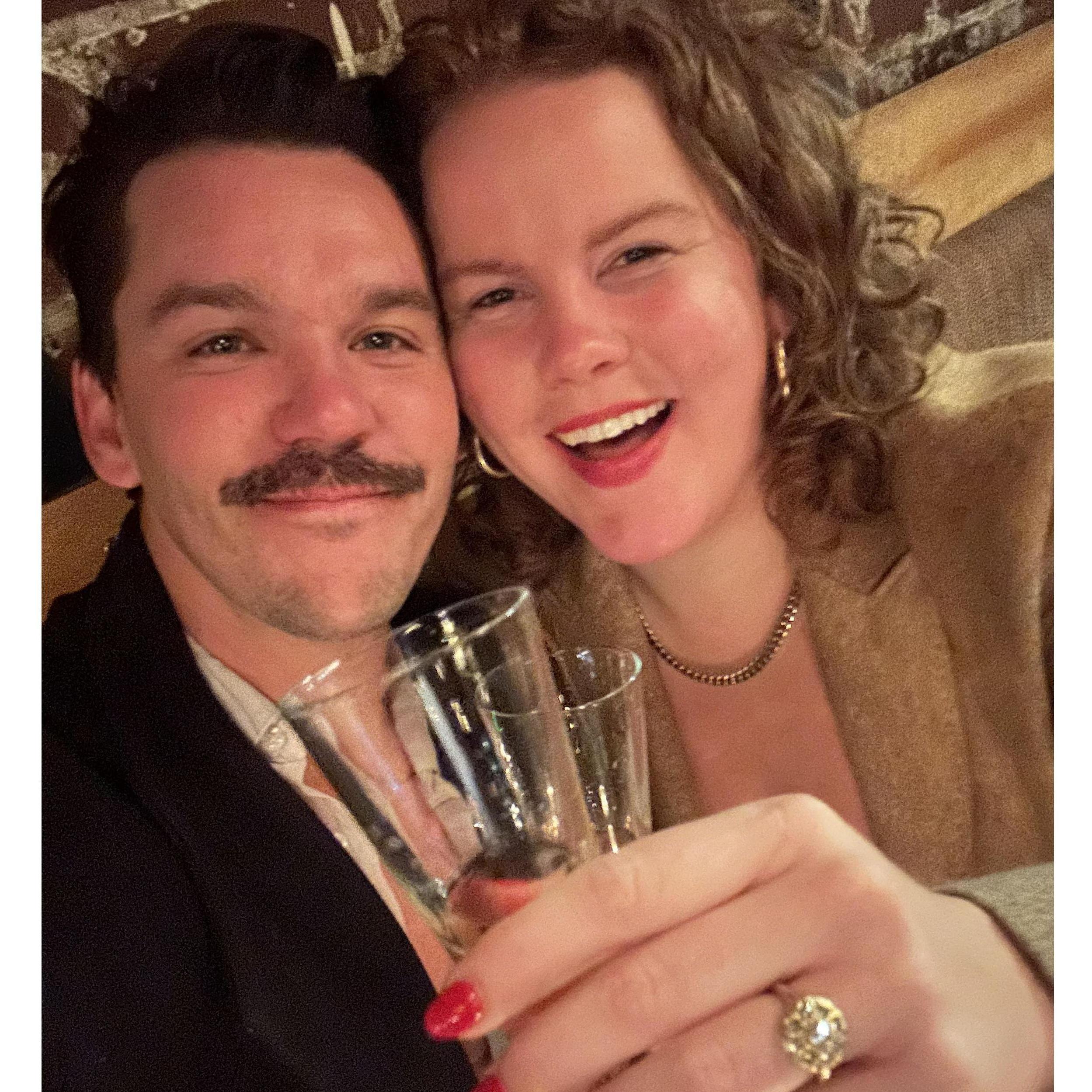 Immediately after we got engaged at one of our favorite restaurants Margot