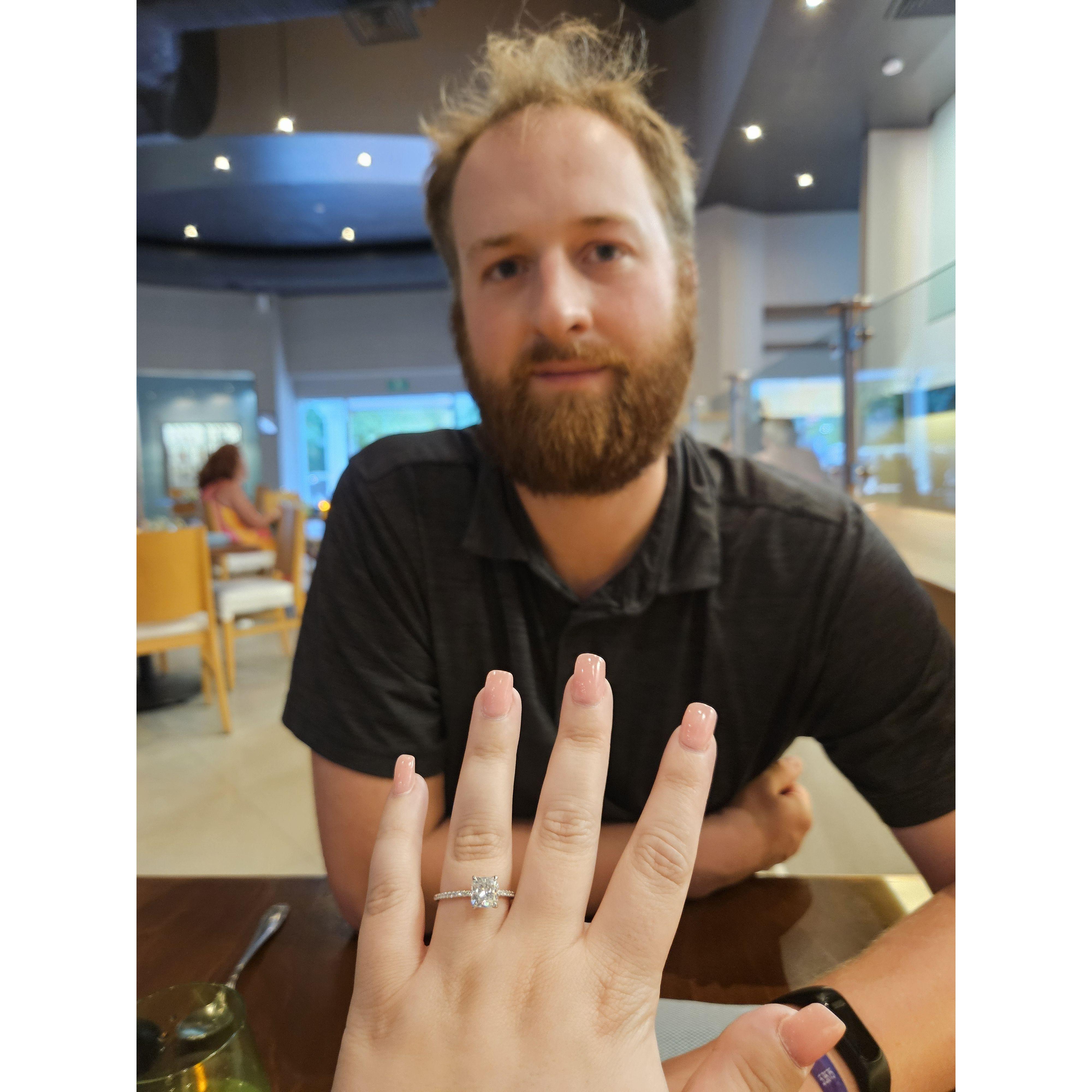 The ring is pretty, but he's prettier! ;)