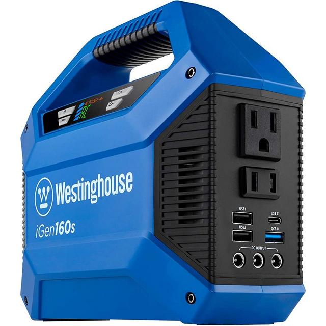 Westinghouse iGen160s Portable Power Station and Outdoor Solar Generator, 150 Peak Watts and 100 Rated Watts, 155Wh Lithium-ion Battery (Solar Panel Not Included)