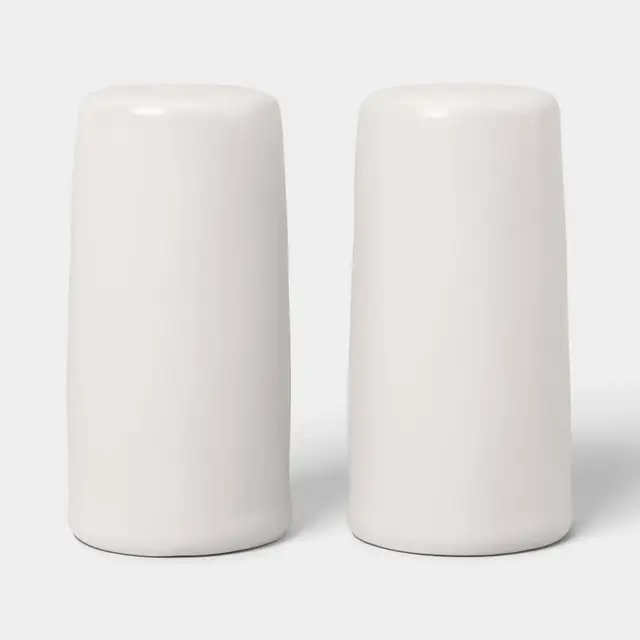 Aralia White Ceramic Salt and Pepper Shaker Cream - Threshold™
