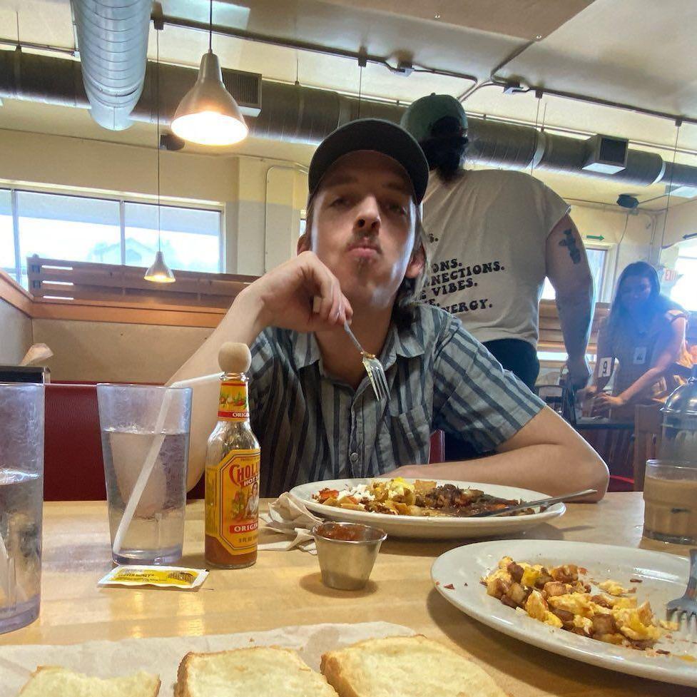 At Loco Cafe -- another one of our favorite Denton spots.
Fun fact: We had our 1st date here!