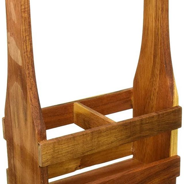 Twine 5912 Country Home: Acacia Wood Wine Caddy Brown Set of 1