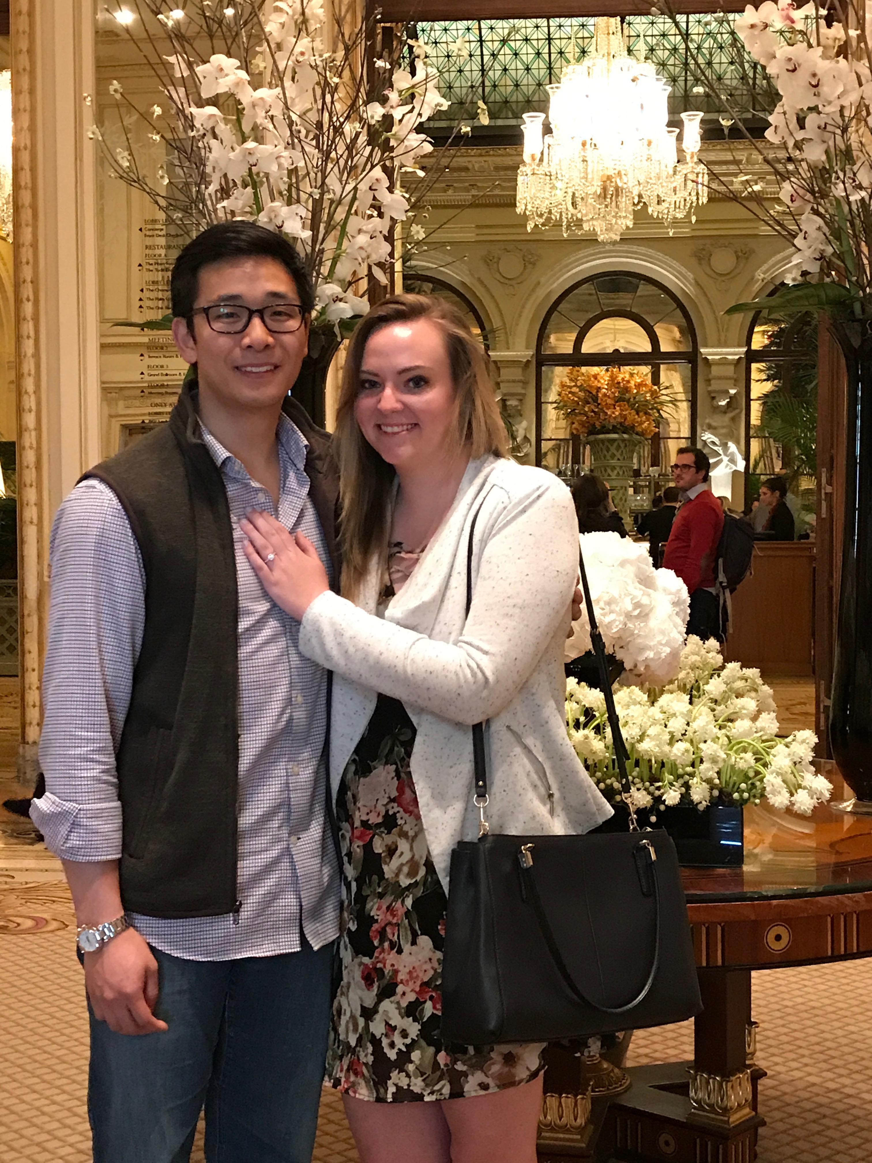 4.30.17. We got engaged at the Plaza Hotel.