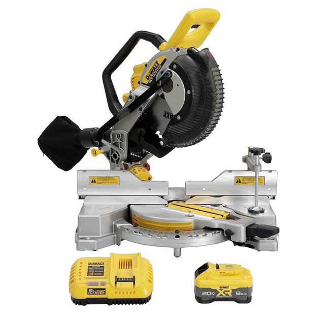 DEWALT 20V MAX XR 10 in. Double Bevel Fixed Miter Saw Kit (DCS714WW1)