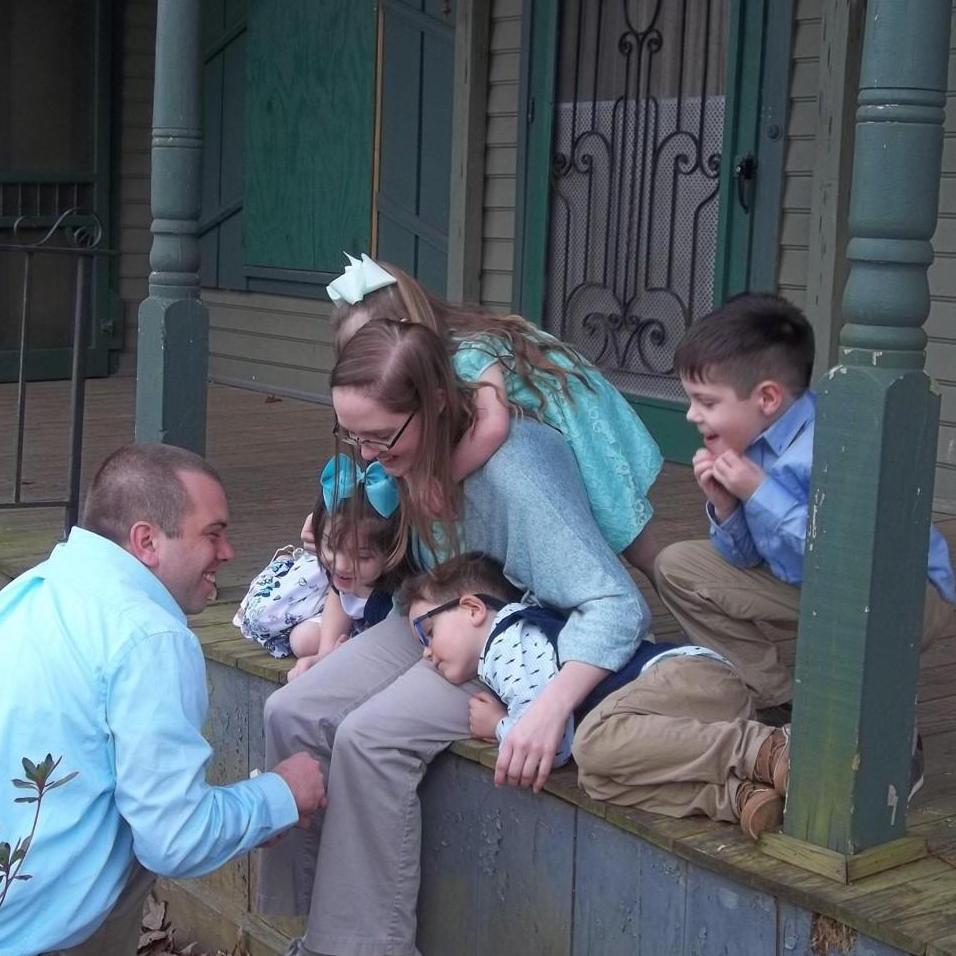 The kids getting excited as they realize what is happening.