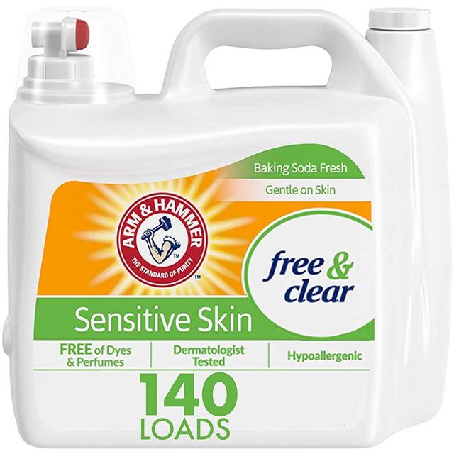 Arm & Hammer Sensitive Skin Free & Clear, 140 Loads Liquid Laundry Detergent, 210 Fl oz