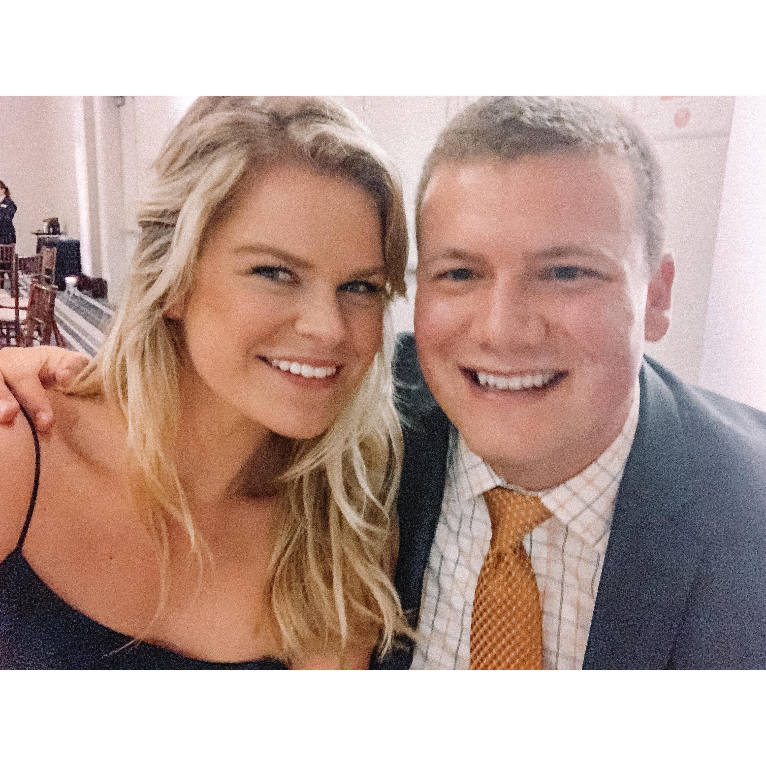 All dolled up at our family friends wedding!