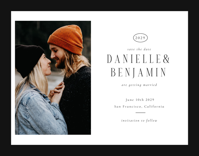 Ciel Photo | Black | Zola Save The Dates
