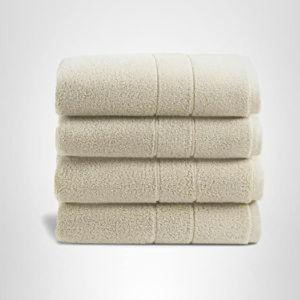 Brooklinen Super-Plush Turkish Cotton Bath Towels - Set of 4 - Cotton, 820 GSM, Highly Absorbent, Machine Washable, Perfect for Home & Bathroom (30" x 58", Stone)