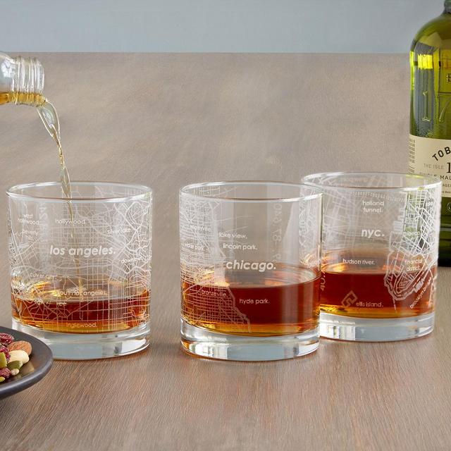Urban Map Glasses - Philadelphia, NY, Boston