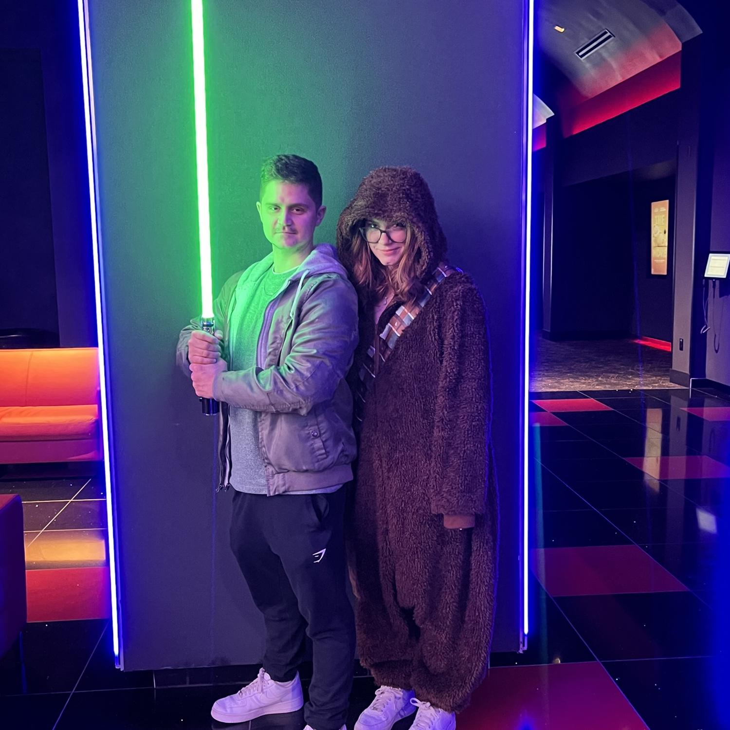 May the 4th be with you! (Our *very fitting* first photo as a couple)