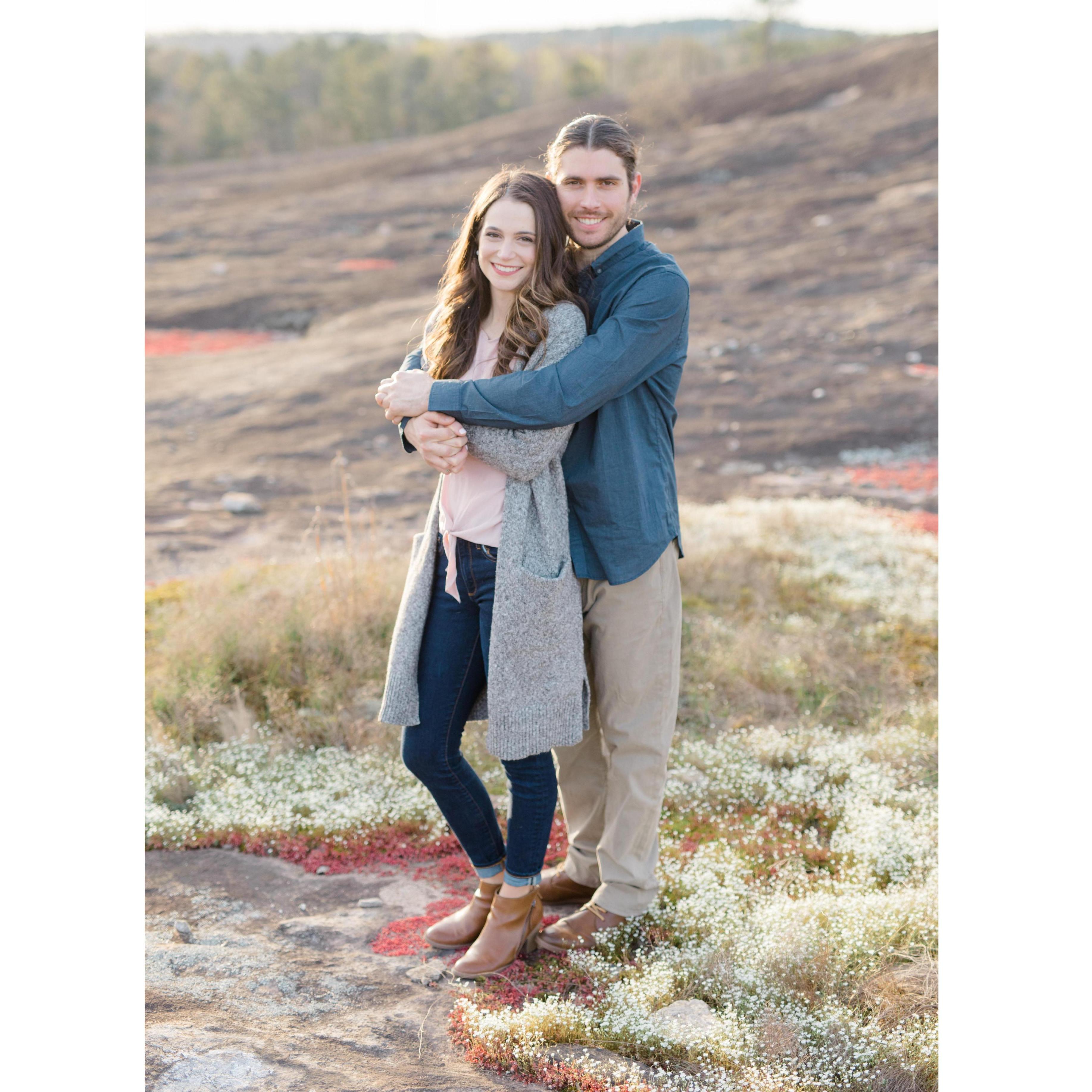 Arabia Mountain Engagement shots by Laura Anne Watson Photography