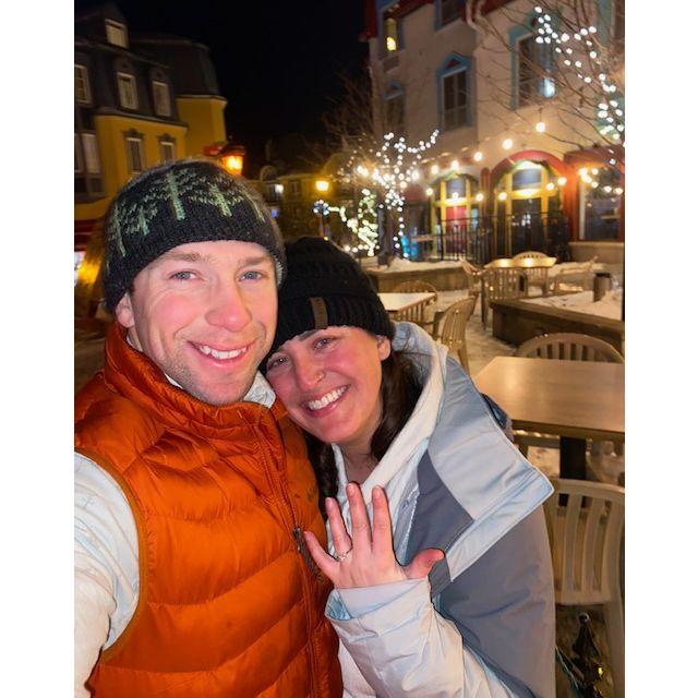 When Adam proposed in Tremblant!