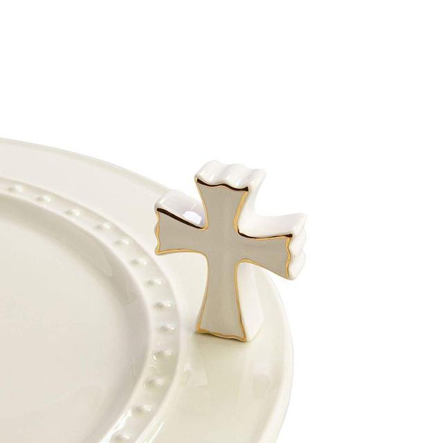 nf nora fleming - Nora Fleming Hand-Painted Mini: Cross (White Cross) A176