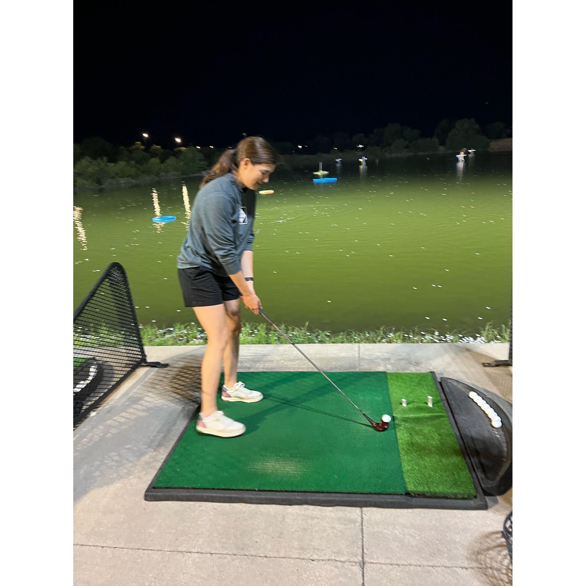 Golfing at Denver's finest range