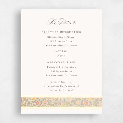 Beige Wedding Enclosure - Eudora Foil