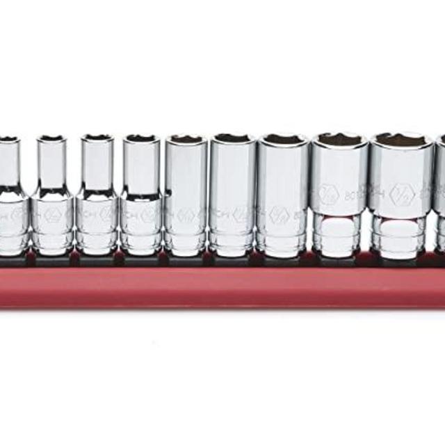 GEARWRENCH 10 Pc. 1/4" Drive 6 Pt. Mid-Length Socket Set, SAE - 80305S