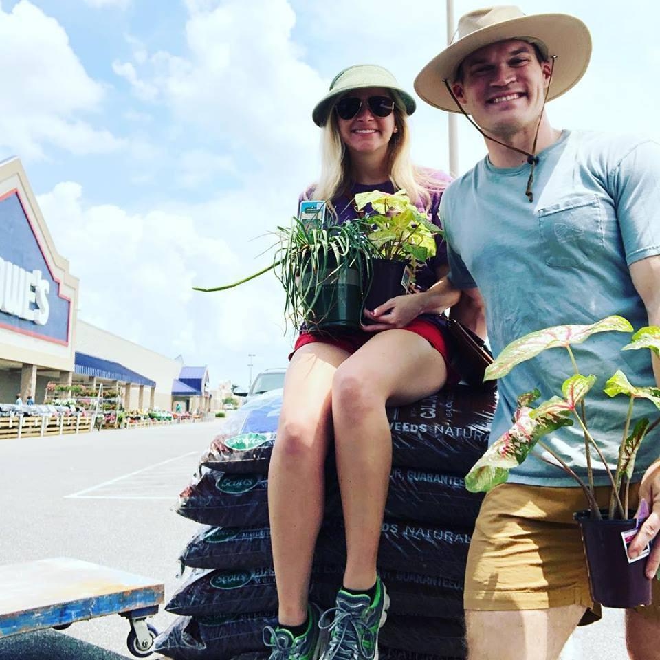 Eric and Brit love trips to Lowe's. They enjoy updating their homemade pond for their 11 year old turtle, Leonardo.