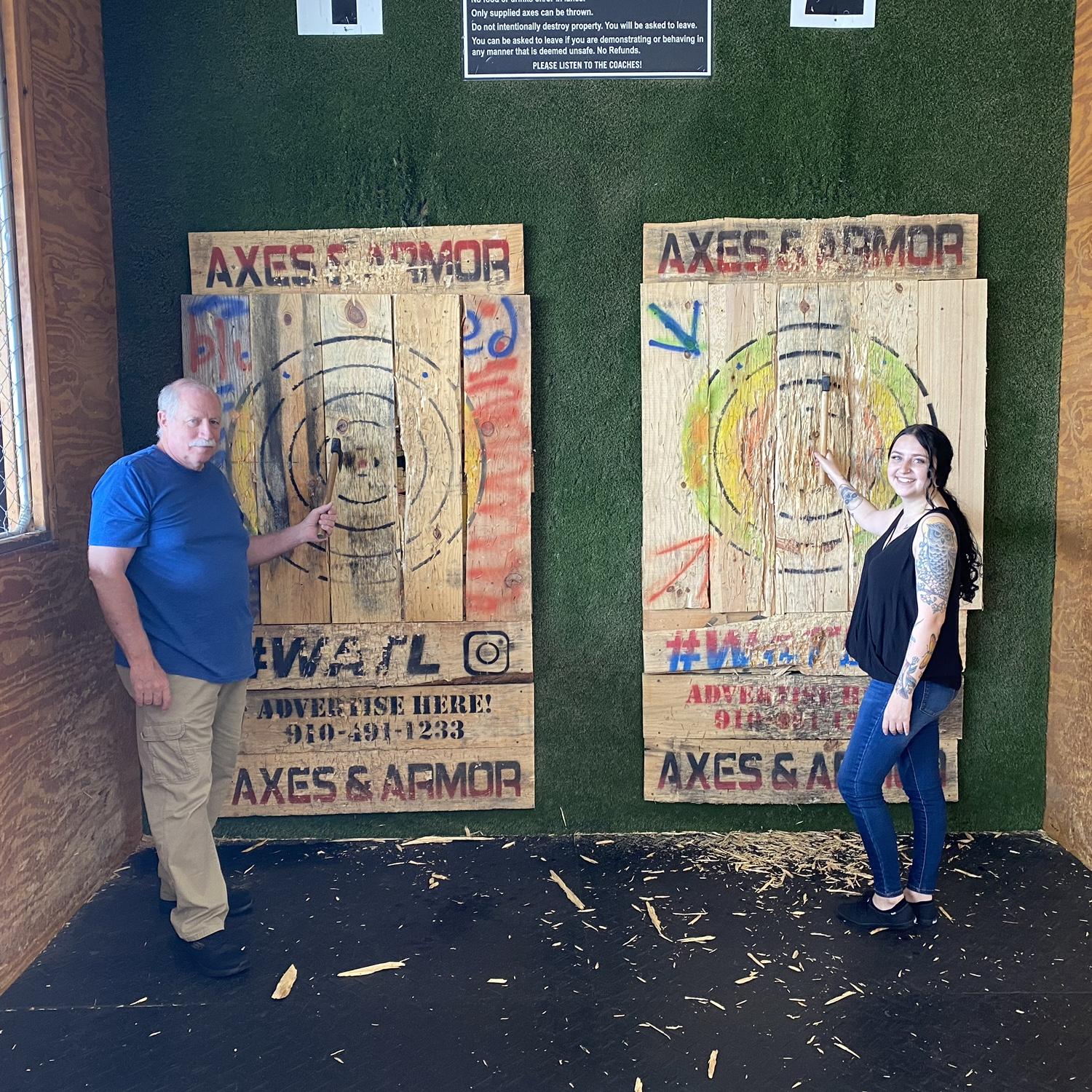 Ani and her Grandpa Danny showing off