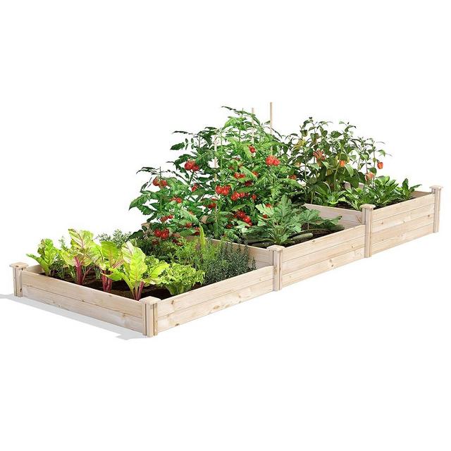 Greenes Fence Original Pine Raised Garden Bed, 4' x 12' x 7-14" - Made in USA with American Pine
