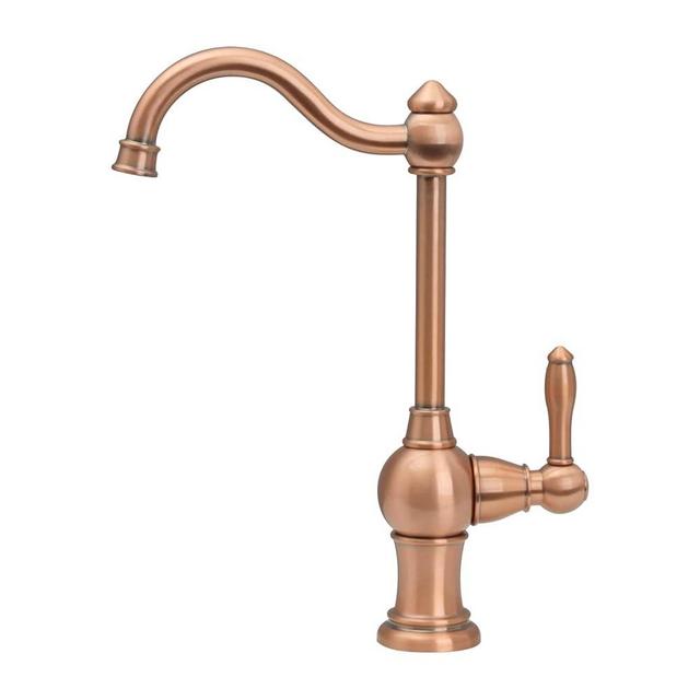 Copper Kitchen Water Filter Faucet, Brass Body 100% Lead-Free Drinking Water Faucet Fits most Reverse Osmosis Units or Water Filtration System in Non-Air Gap, Only for Cold Water - Five Years Warranty