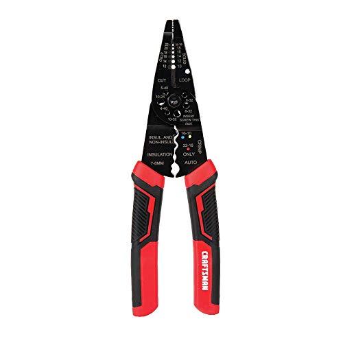 CRAFTSMAN Wire Stripping Tool / Wire Cutter & Crimper, 8-Inch (CMHT81714)