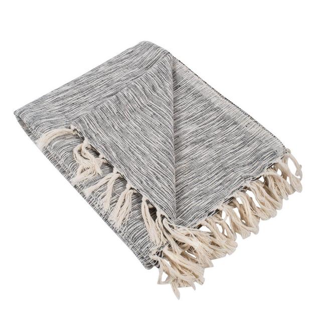 Variegated Throw Blanket Black - Design Imports