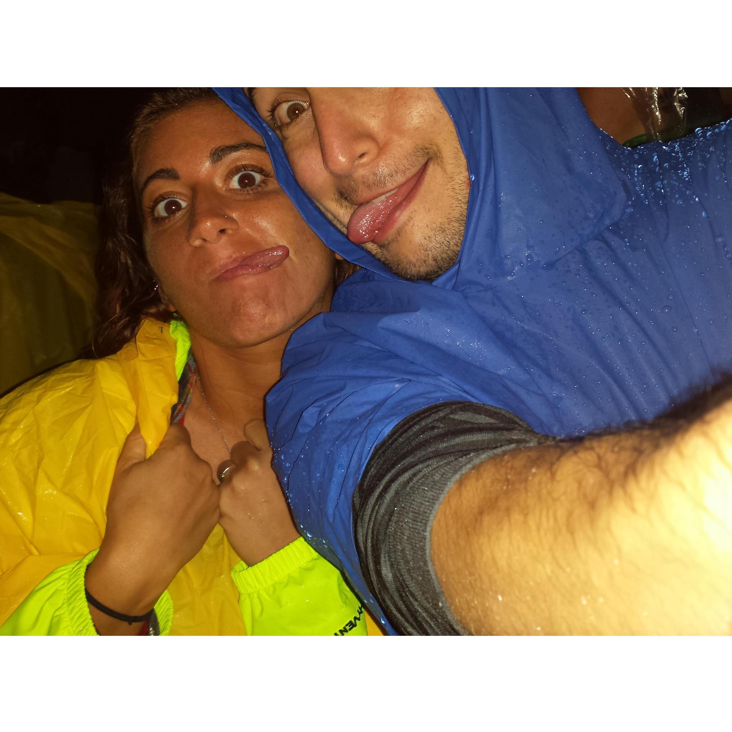 Our first concert together. We saw Dave Matthews in the pouring rain.
