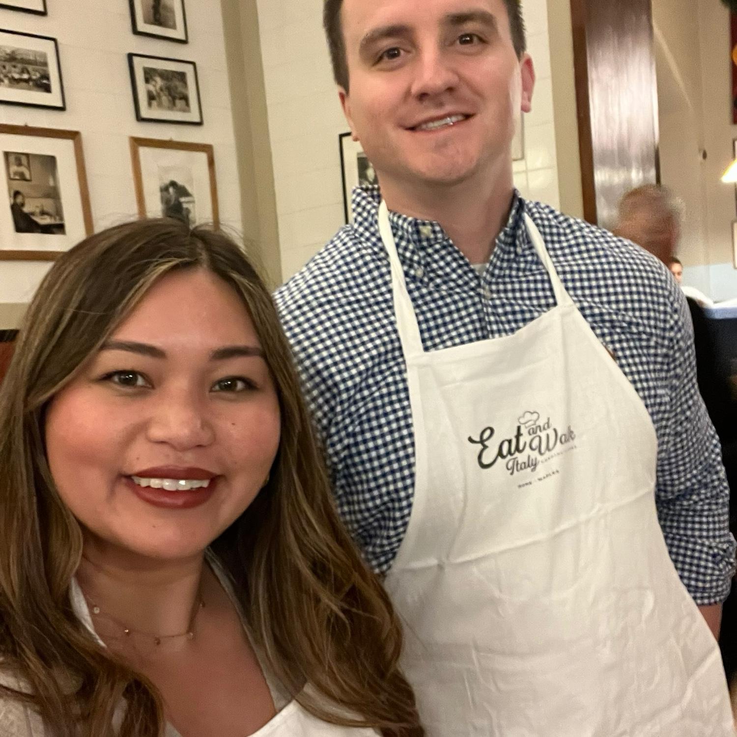 Cooking class in Rome, Italy. We made homemade pasta and tiramisu