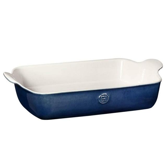 Emile Henry Made In France HR Modern Classics Large Rectangular Baker, 13 x 9", Blue