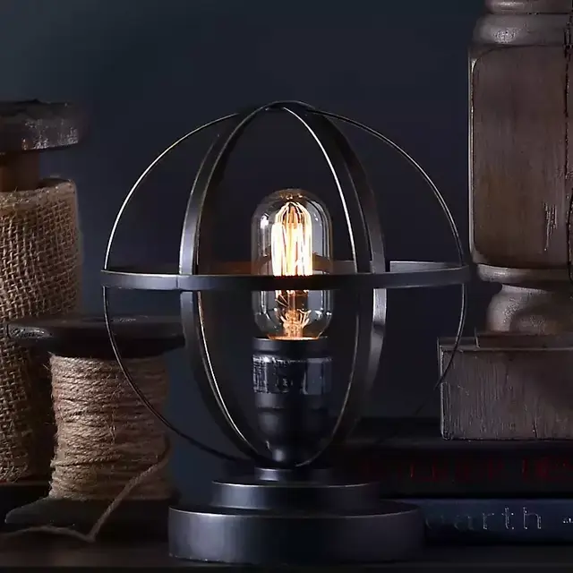 Vintage Metal Sphere Lamp