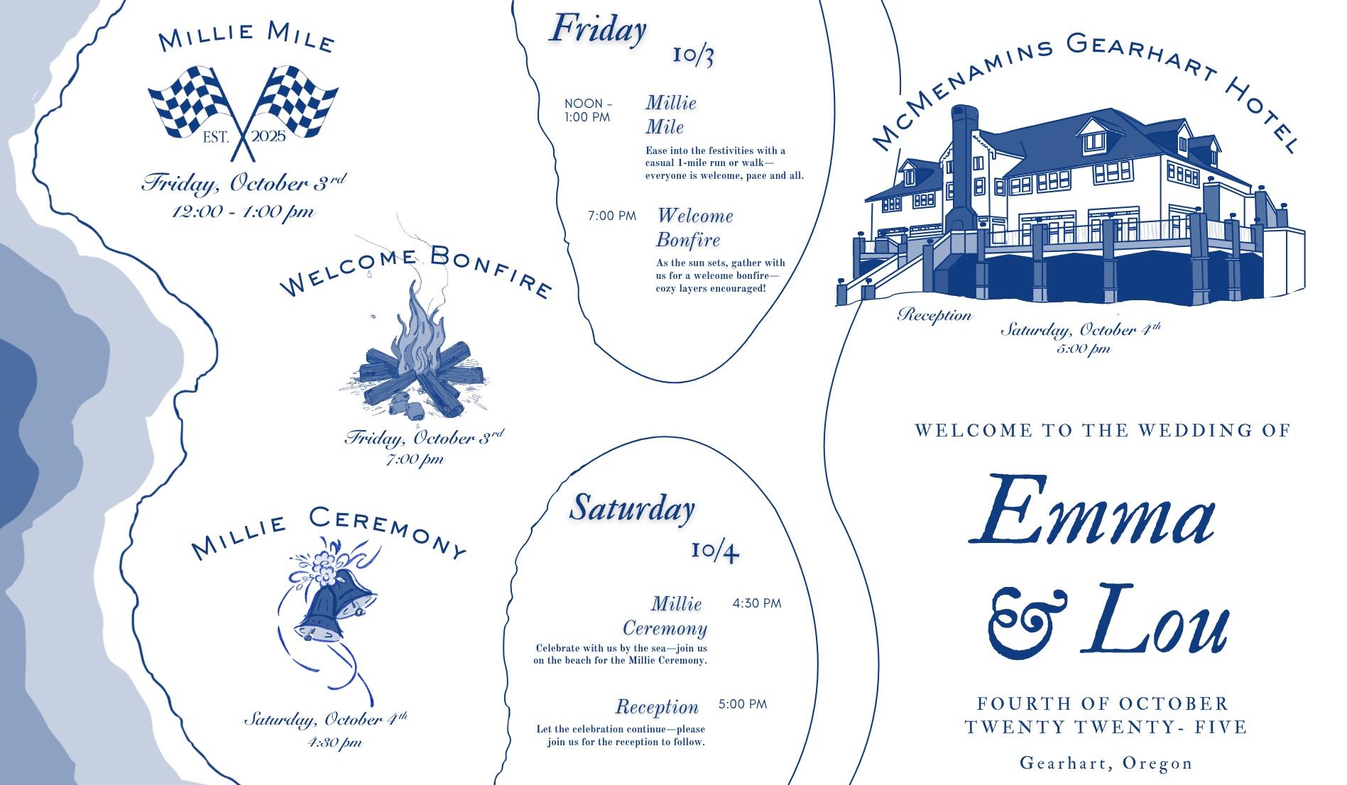 The Wedding Website of Emma Felt and Lou Millie