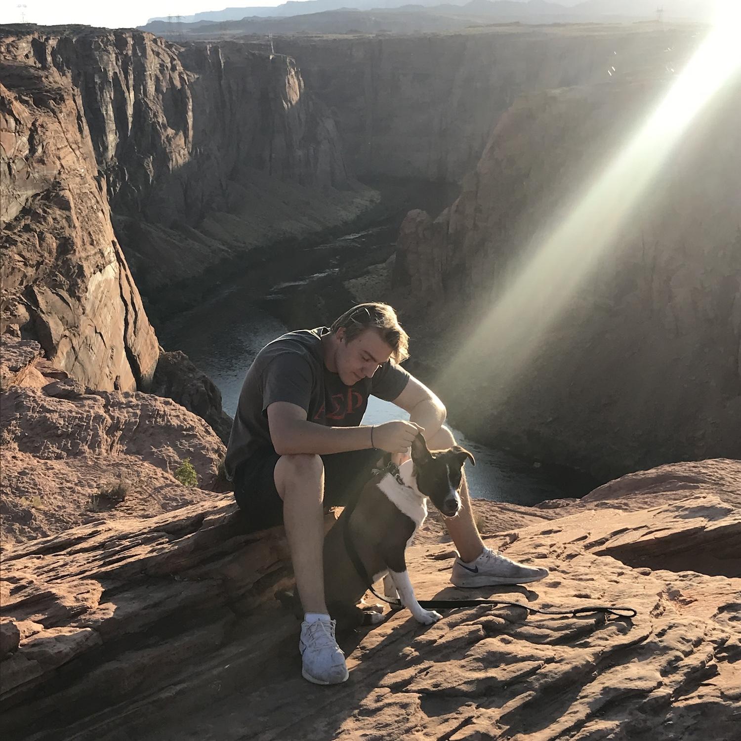 Mason & Chevy at Horseshoe Bend - Page, Arizona