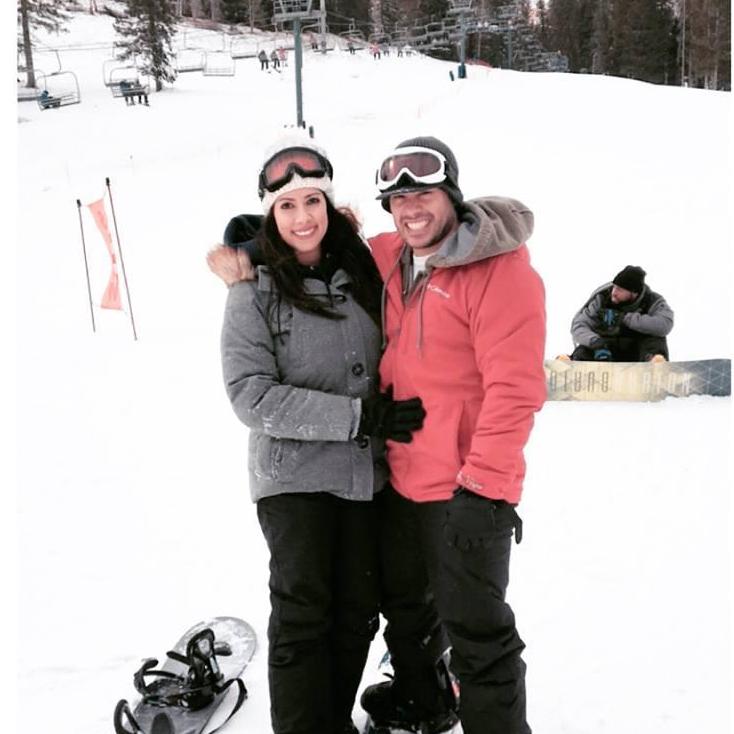 First time snow boarding!