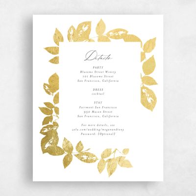White Classic Wedding Enclosure - Jasmine Foil